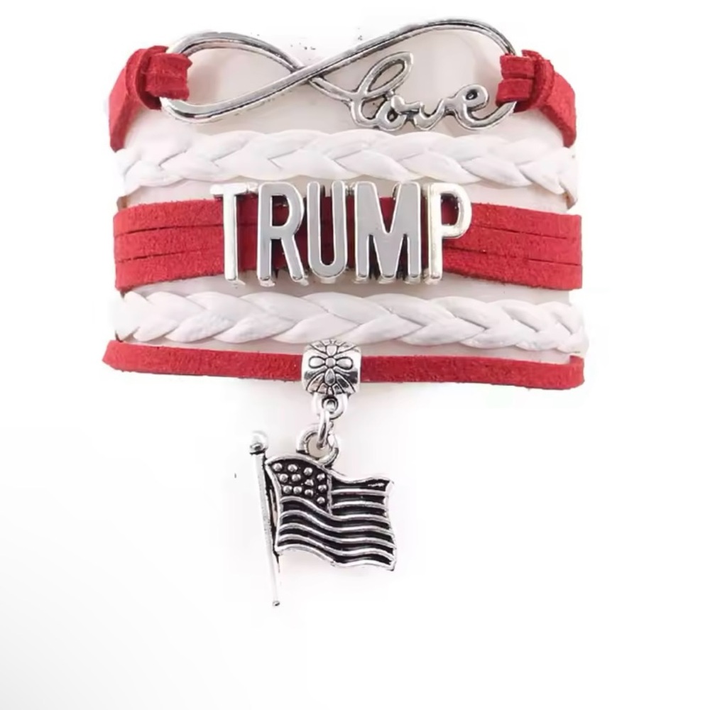 Trump bracelet love charm American flag charm patriotic Maga new